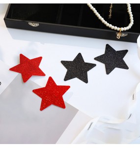 FEE ET MOI - Nipple Sticker Accessories (Black Star-shaped)